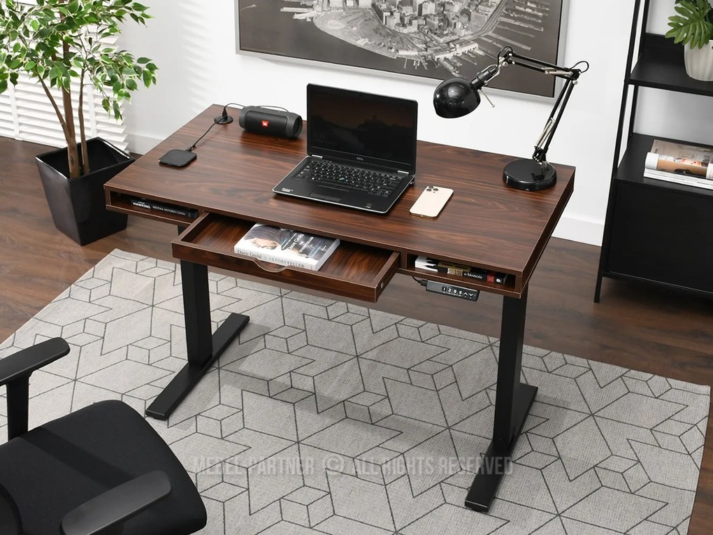 Masă PC Osto 120 (nuc + alb). 1109829