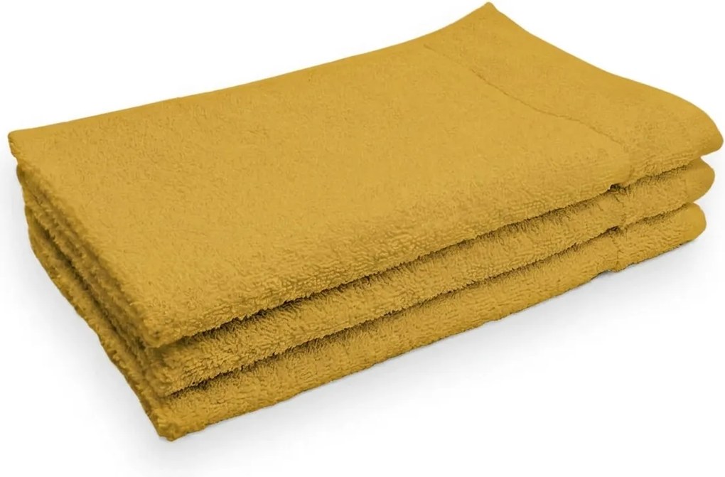 Prosop CLASSIC COLOR mic mustar 30x50 cm, 100% bumbac