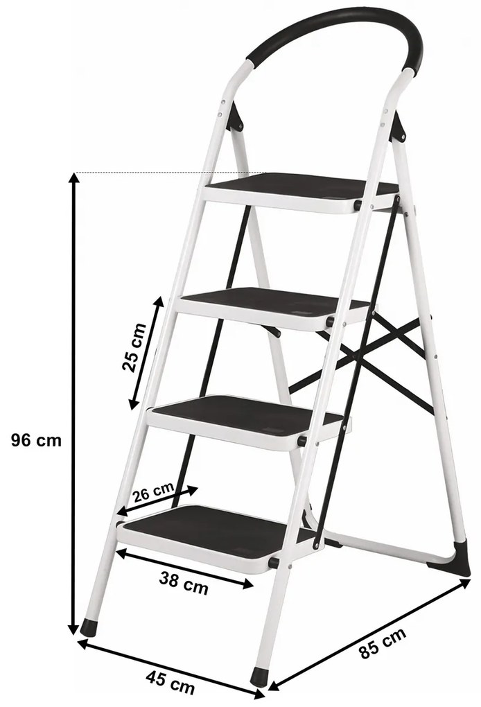 Scară pliabilă din oțel 4Home Steps, 4 trepte, 4 trepte