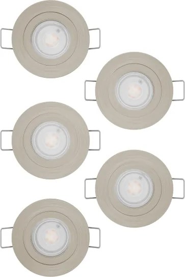 Eglo BARRANCO 902269 – Set 5 spoturi LED încastrate, 4,8 W, 230 V, crom