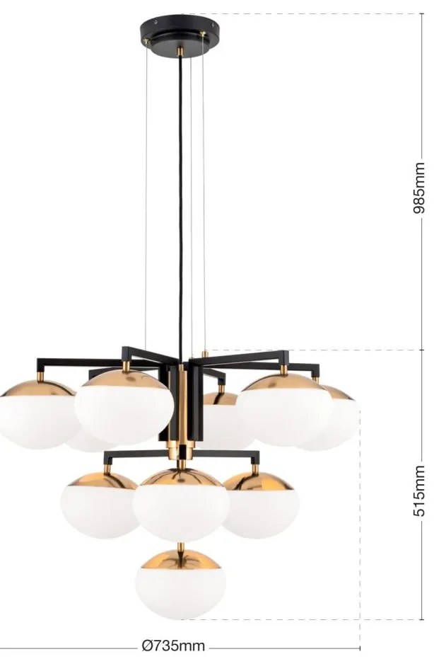 Lustra suspendata moderna design decorativ JOSEPHINE 10 D-73,5cm