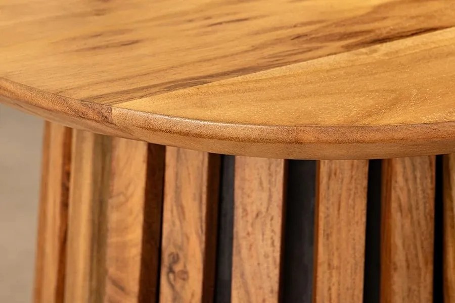 Set de 2 masute din lemn de salcam VALHALLA