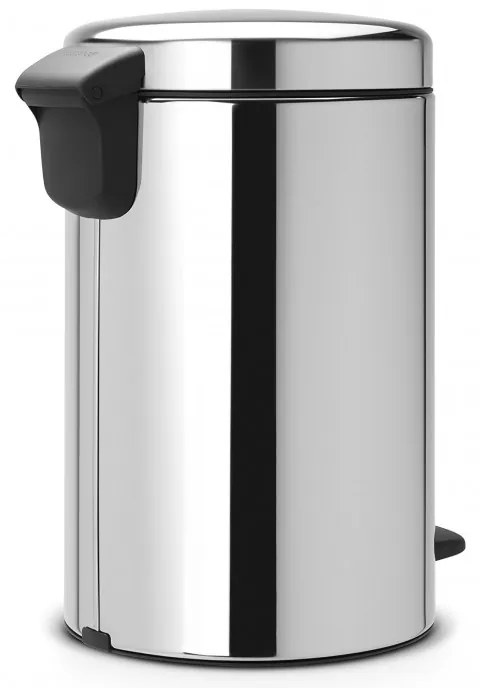 Cos de gunoi cu pedala Brabantia NewIcon 649033, 12 L, Inchidere lina, Baza antiderapanta, Cos interior metalic, Inox