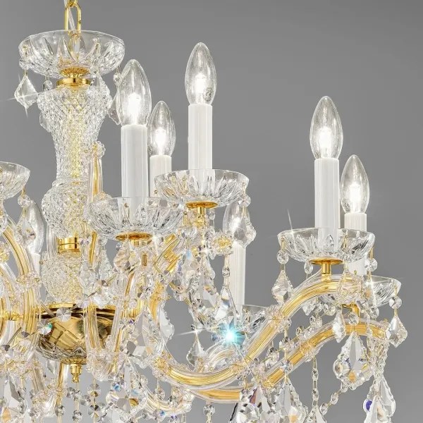 Kolarz 3149.88+4.3.KoT - Candelabru MARIA LOUISE 12xE14/40W/230V aur 24K