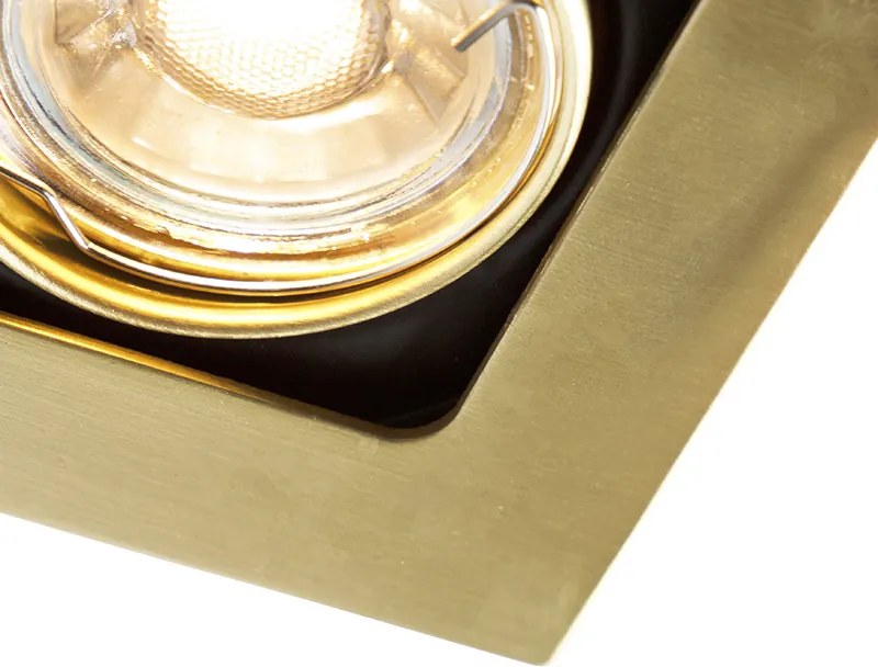 Spot încastrat inteligent alamă pătrat incl. WiFi GU10 - Artemis