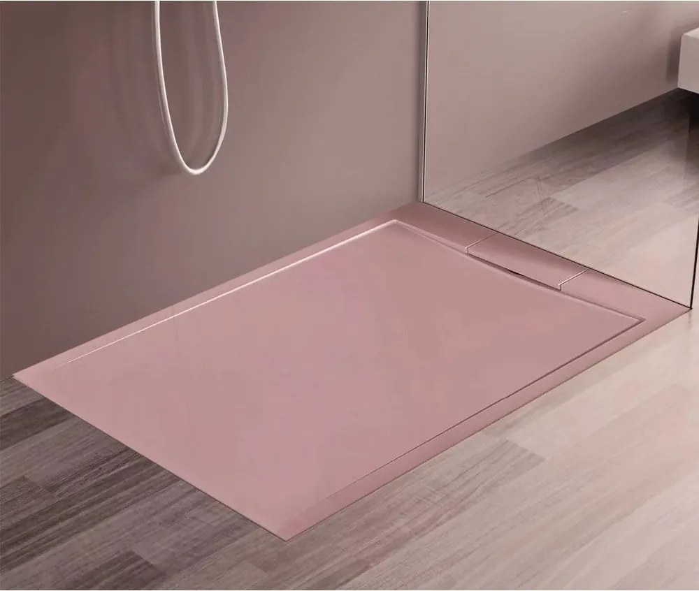 Cadita compozit pentru dus Inter Ceramic dreptunghiulara 120x80 cm roz
