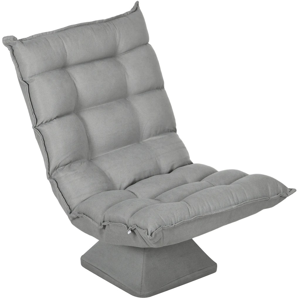 HOMCOM Fotoliu de sol paresos fotoliu relax fotoliu lounge design capitonat înclinare spătar reglabil pivotant 360° | Aosom Romania