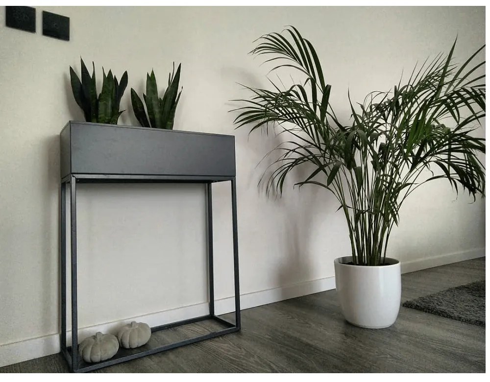 Ghiveci metalic multifunctional gri inchis INDIZE TIP 3