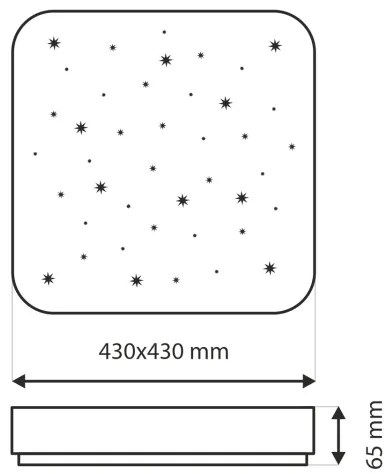 Plafonieră LED dimabilă NERIS LED/36W/230V 2700-6500K + telecomandă