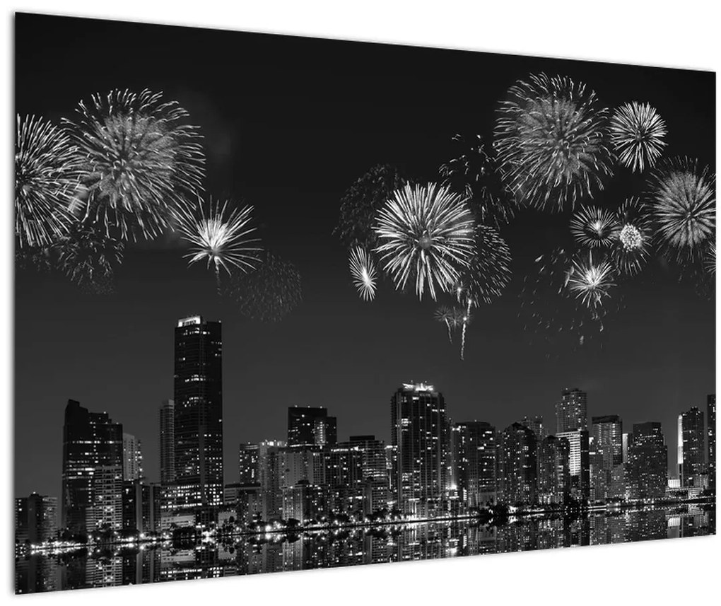 Tablou - Artificii in Miami (90x60 cm)