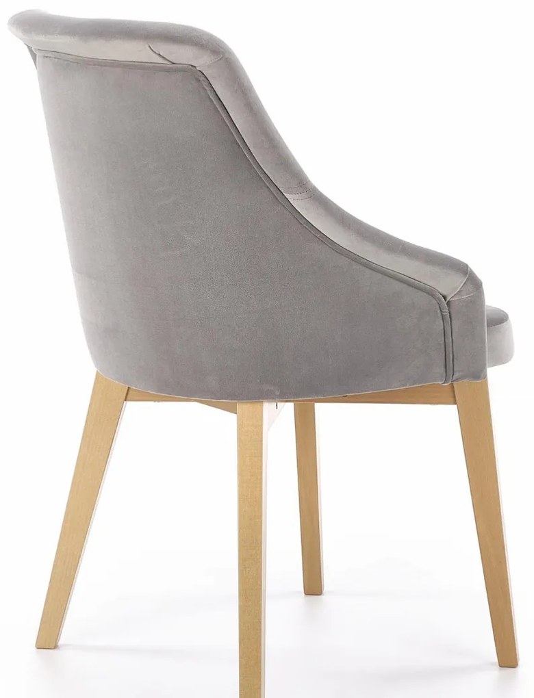 Scaun Toledo 2 velvet gri/stejar miere Solo 265