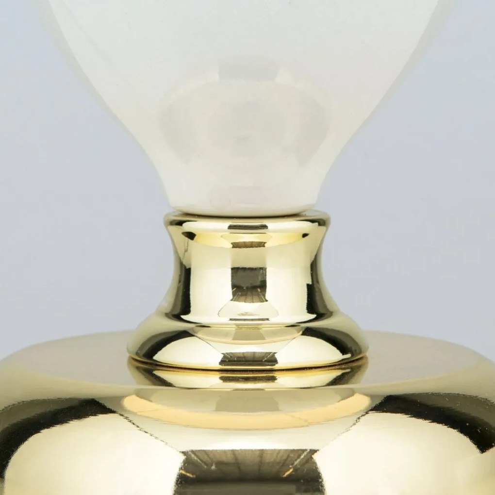 Veioza/Lampa de masa design elegant OVUM alb/auriu