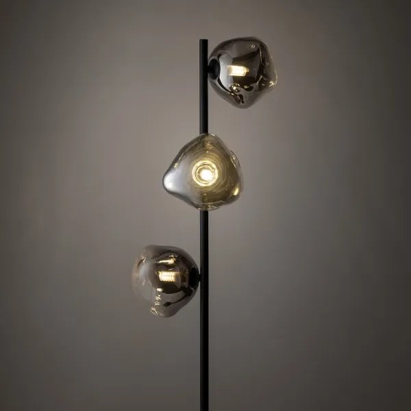 Brilagi - Lampă de podea VULCANO 3xG9/8W/230V negru/fumuriu