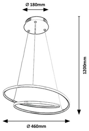 Lustră LED pe cablu Rabalux LED/40W/230V
