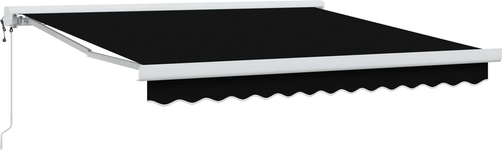 vidaXL Copertină Negru 350 x 250 cm Poliester și Aluminiu