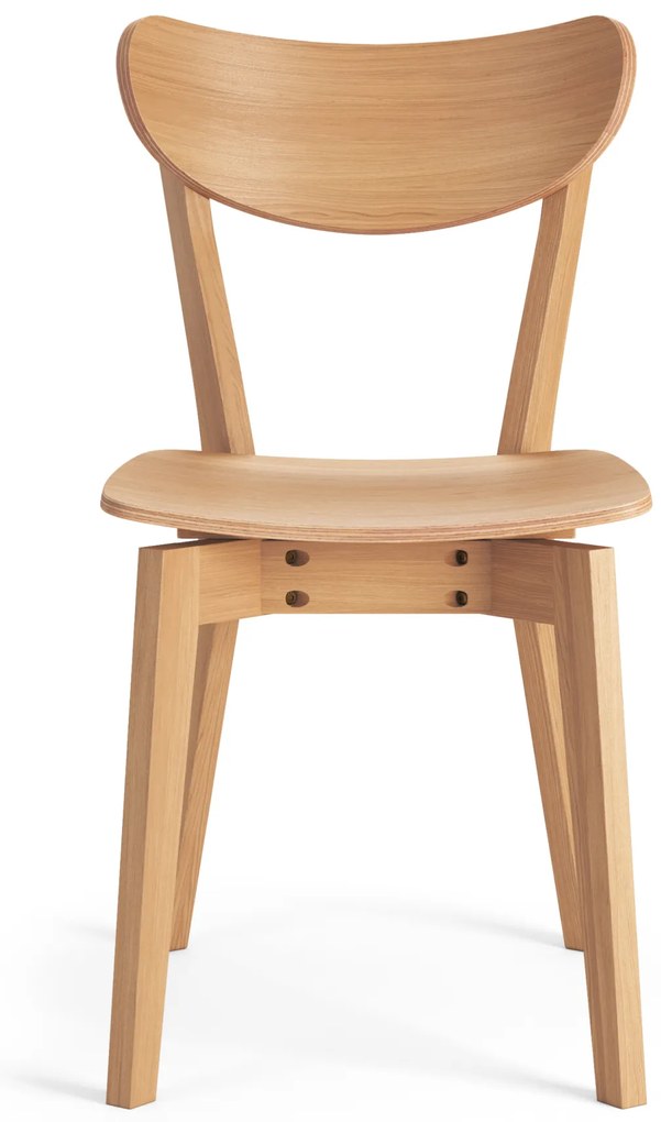 MAZZONI EXPORT ROXY Stejar natural - SCAUN DE LEMN PENTRU SALON SUFRAGERIE BUCĂTĂRIE RETRO