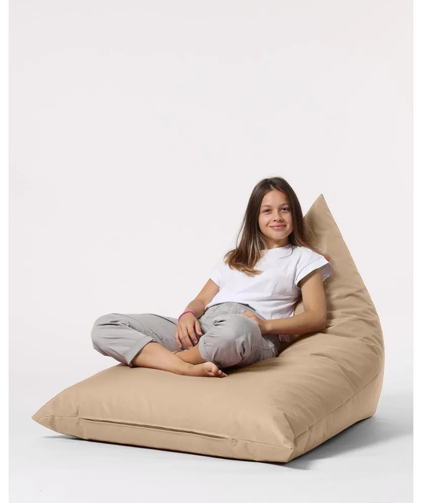 Fotoliu Pyramid Big Bed Pouf, poliester, bej, 145x35x90 cm