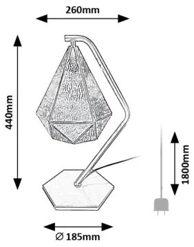 Lampă de masă Rabalux 74201 NORAH 1xE14/40W/230V auriu