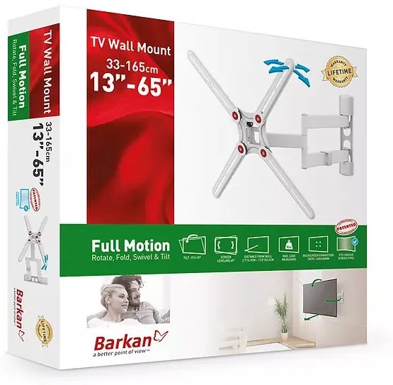 Suport TV perete Barkan FM 13-65 40kg wh | Produs de Calitate Superioară