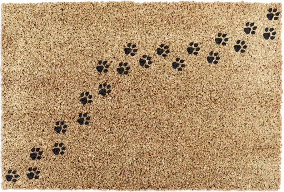 Covoraș de intrare din fibre de nucă de cocos 40x60 cm Paw Prints – Artsy Doormats