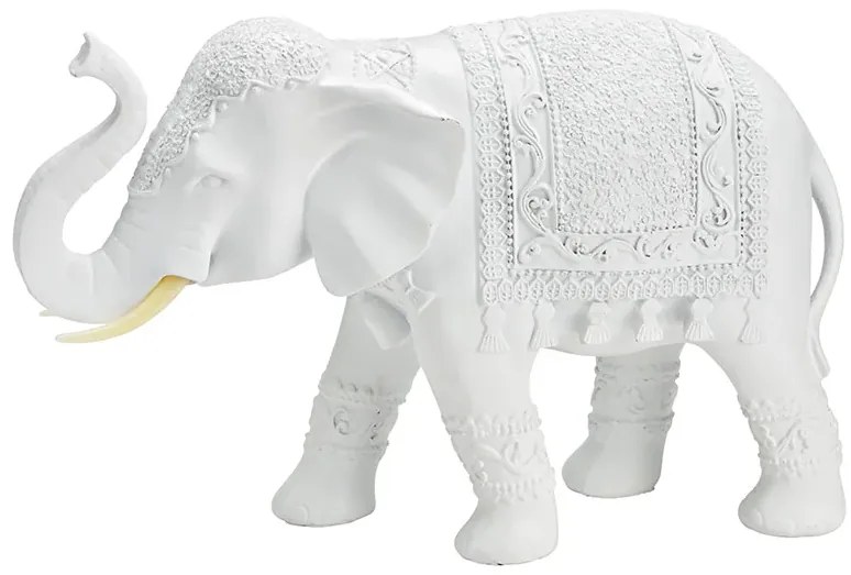 Statueta elefant alb 33x21x13 cm