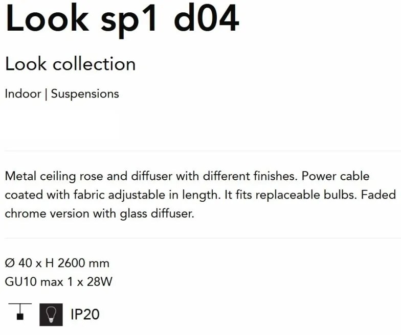Pendul modern Look sp1 d04 alb