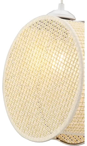 Pendul cu cablu DRUM 1xE27/60W/230V crem