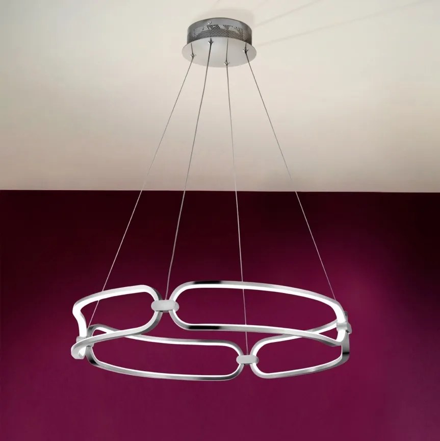 Lustra LED suspendata design ultra-modern 60cm Colette. crom SV-786831