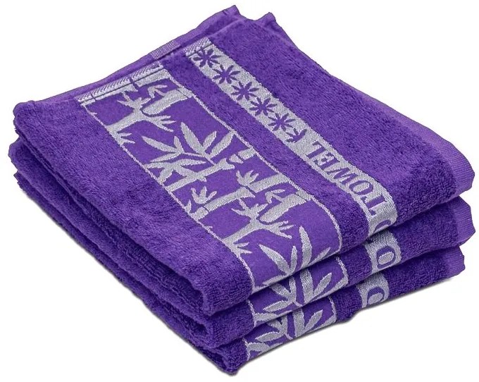 Prosop bambus BAMBOO 50x90 cm mov, 70% fibra de bambus | 30% bumbac
