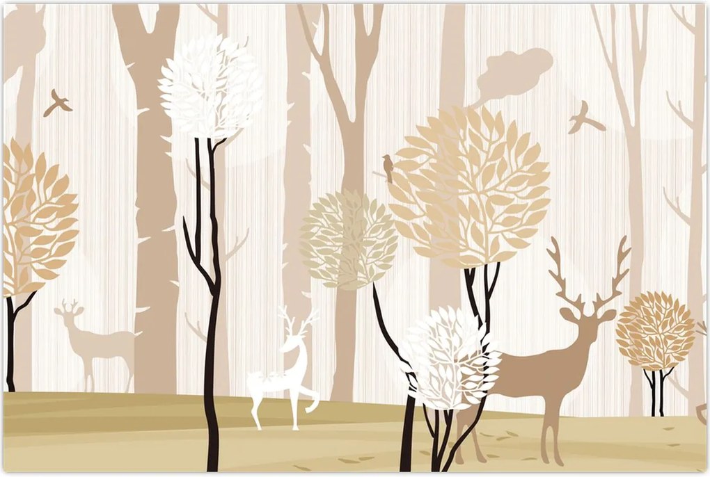 Tablou - Pădure ilustrată (90x60 cm)