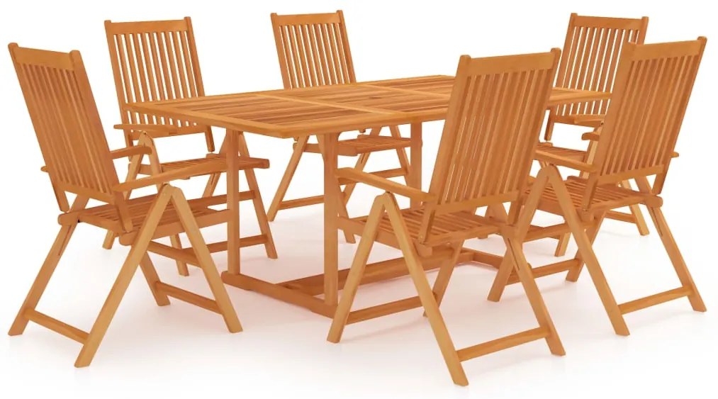 vidaXL Set mobilier grădină, 7 piese, lemn masiv de tec