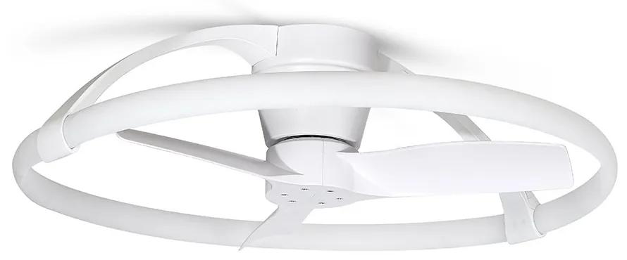 Lustra LED Smart cu Ventilator si telecomanda NEPAL Mini alb