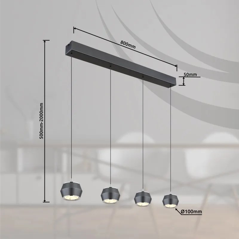 Lustra LED suspendata stil minimalist MARTHY 4L
