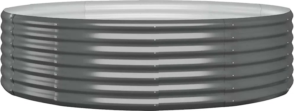 vidaXL Jardinieră de grădină antracit 140x140x36 cm oțel galvanizat