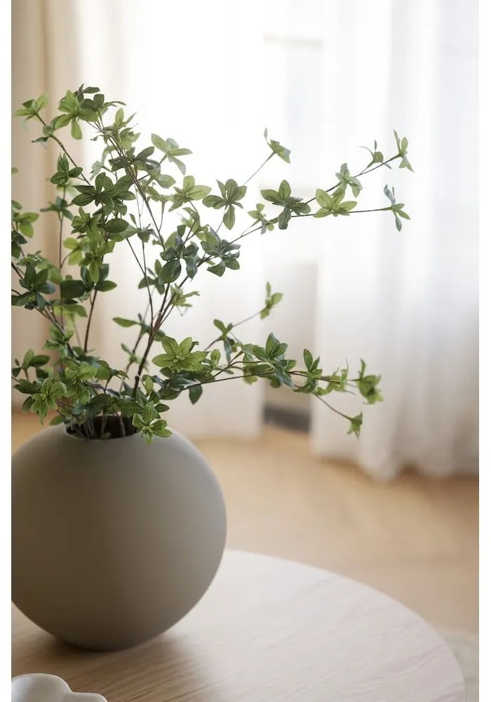 Măsuță de cafea în culoare naturală rotundă cu aspect de lemn de stejar 90x90 cm Yumi - Rowico