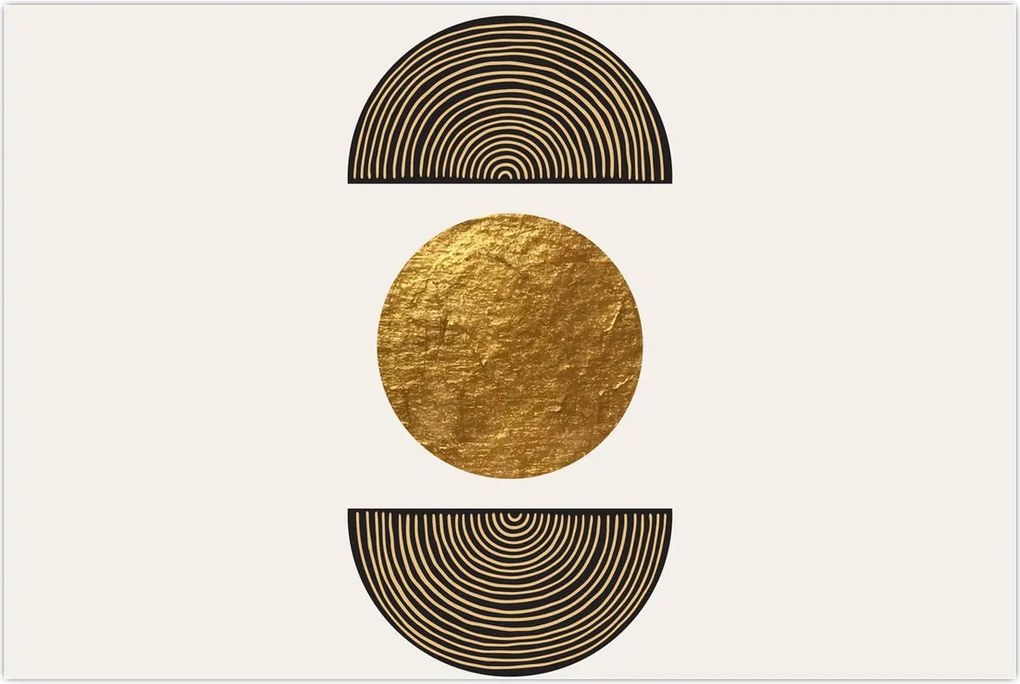 Tablou - Ornament de aur N⁰1 (90x60 cm)