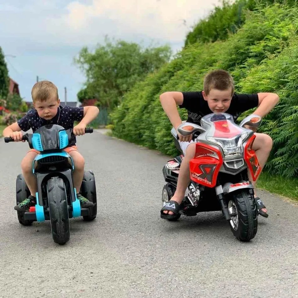 Motocicletă electrică pentru copii Baby Mix Policealbastră, 100 x 50 x 61 cm