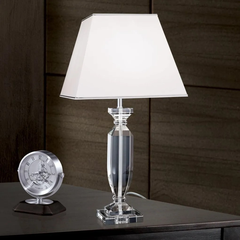 Veioza design decorativ cu cristal K9 POKAL alb/crom