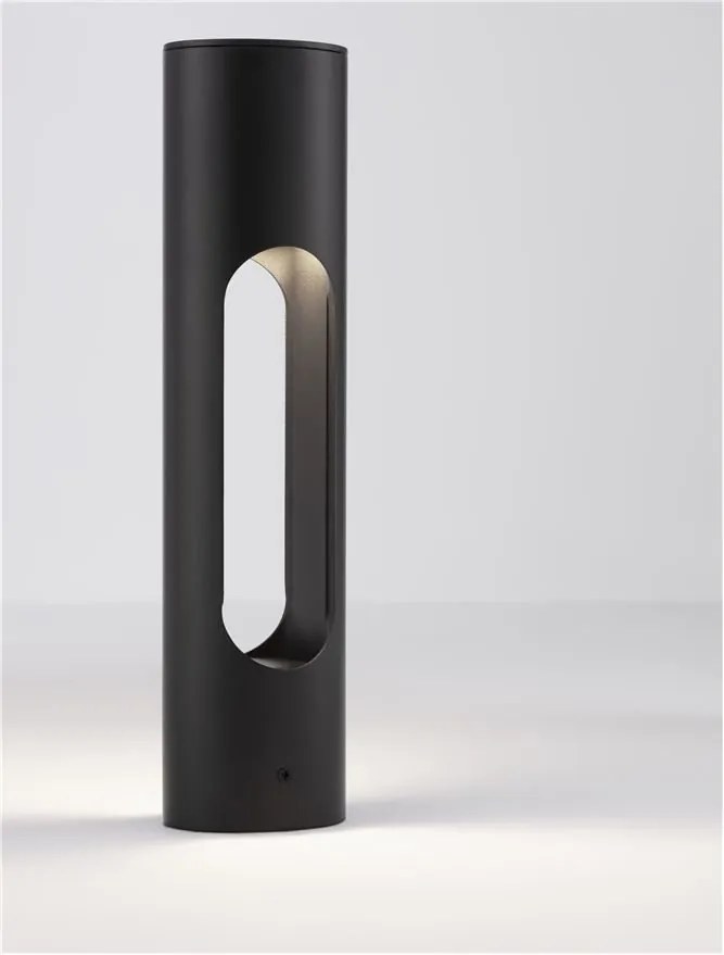 Stalp LED mic pentru exterior design modern IP65 Ellery negru