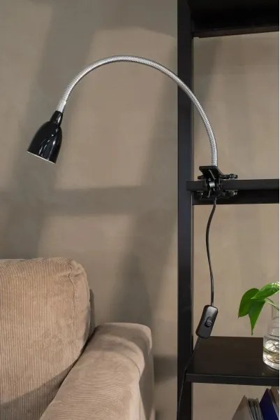 Lampă de masă LED cu clemă Markslöjd 106092 TULIP LED/3W/230V neagră