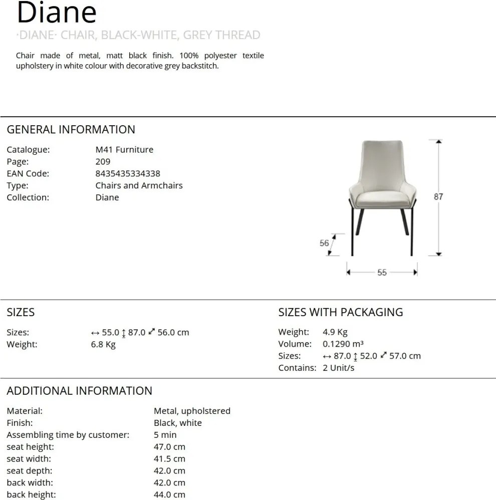 Scaun dining design elegant Diane