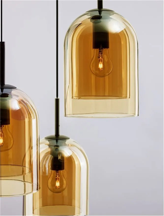 Lustra cu 3 pendule modern Velor champagne