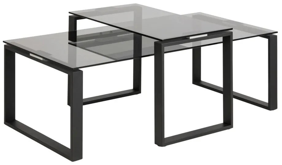 Set 2 mese de cafea cu blat din sticlă Actona Katrine