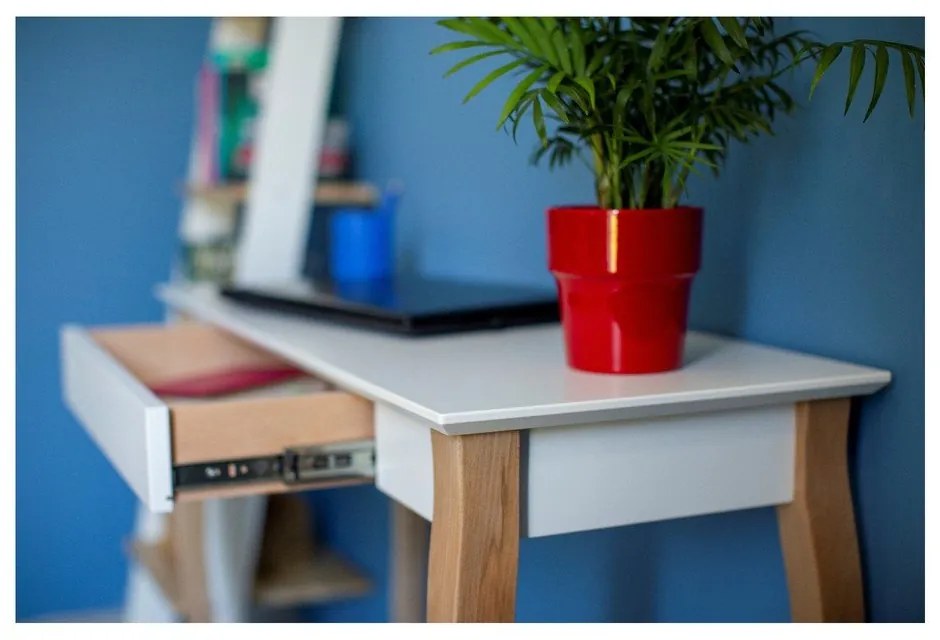 Birou Ragaba Lillo, lungime 65 cm, alb