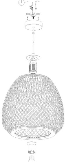 Eglo 43265 - Lustră pe cablu DEMBLEBY 1 1xE27/40W/230V