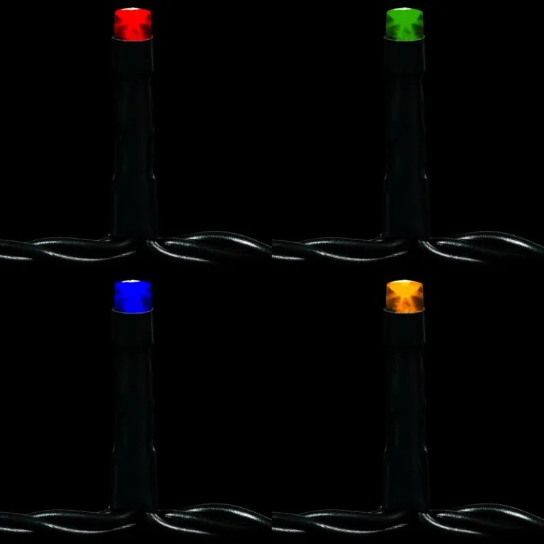 Lumini de Crăciun 5 m, 50 LED-uri, colorat, cablu verde