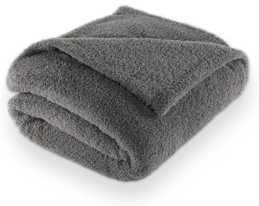 Pătură gri din micropluș/cocolino 150x200 cm Cocoon – Tiseco Home Studio