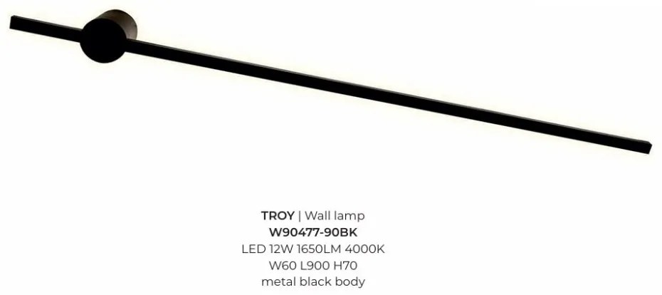 Aplica de perete LED pivotanta design liniar TROY 90cm