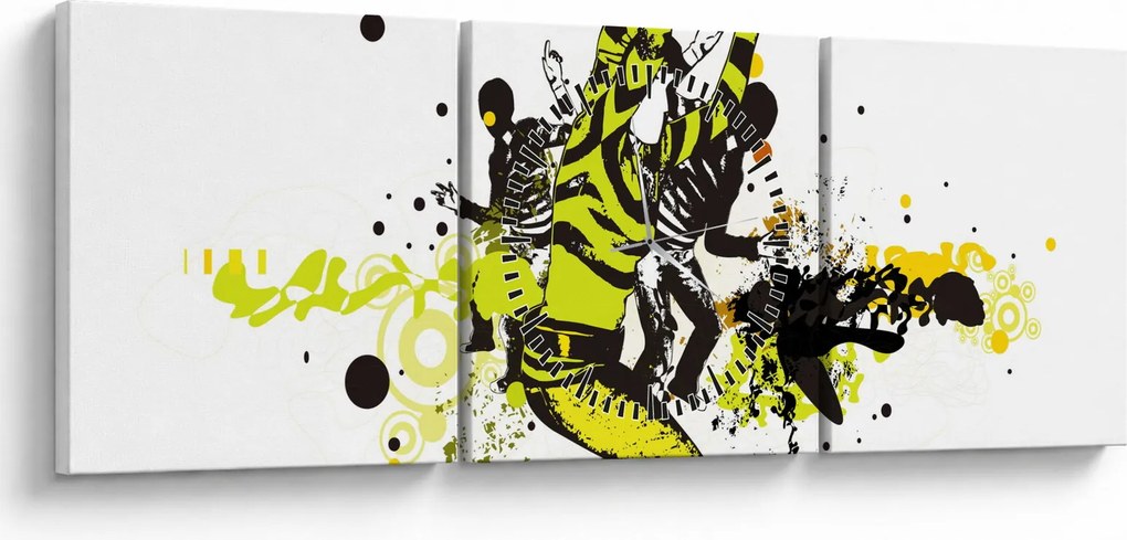 Tablou - Street dance (cu ceas) (90x30 cm)