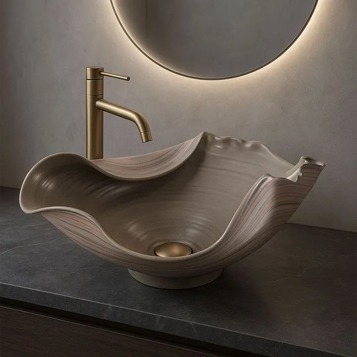 Lavoar ceramic pentru blat REA HM-17 Handmade ART